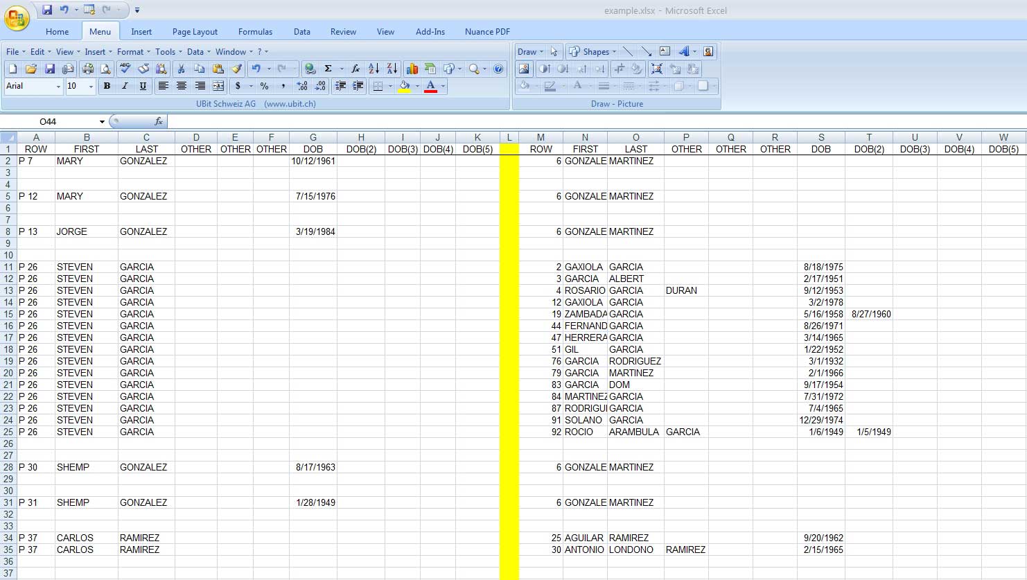 excel - Using VBA to Move Certain Data to the Right - Stack Overflow